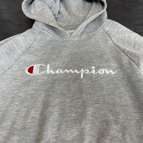 Champion Pullover Sweatshirt Authentic Gray Kids Size Medium - Picture 3 of 8